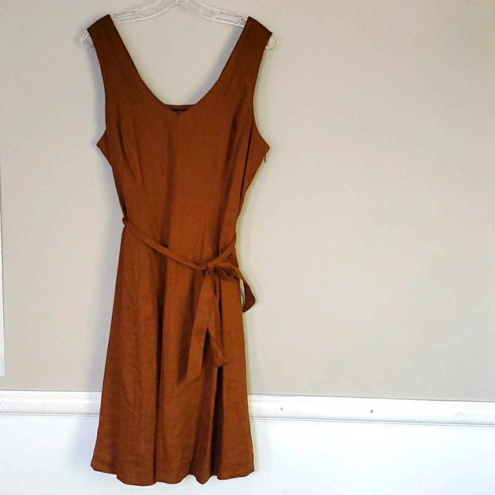 Linen midi dress by Lands' End